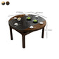 Mesa de comedor de cocina contemporánea, mesa de comedor extensible de madera maciza con 4 patas