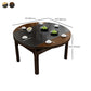 Mesa de comedor de cocina contemporánea, mesa de comedor extensible de madera maciza con 4 patas