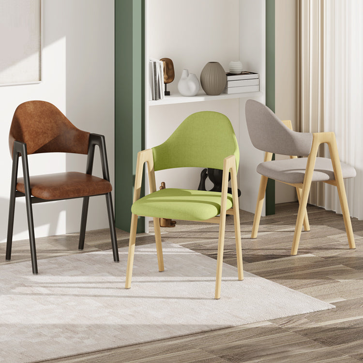 Silla de brazo tapizado contemporáneo en el hogar silla de comedor en casa