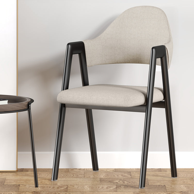 Silla de brazo tapizado contemporáneo en el hogar silla de comedor en casa