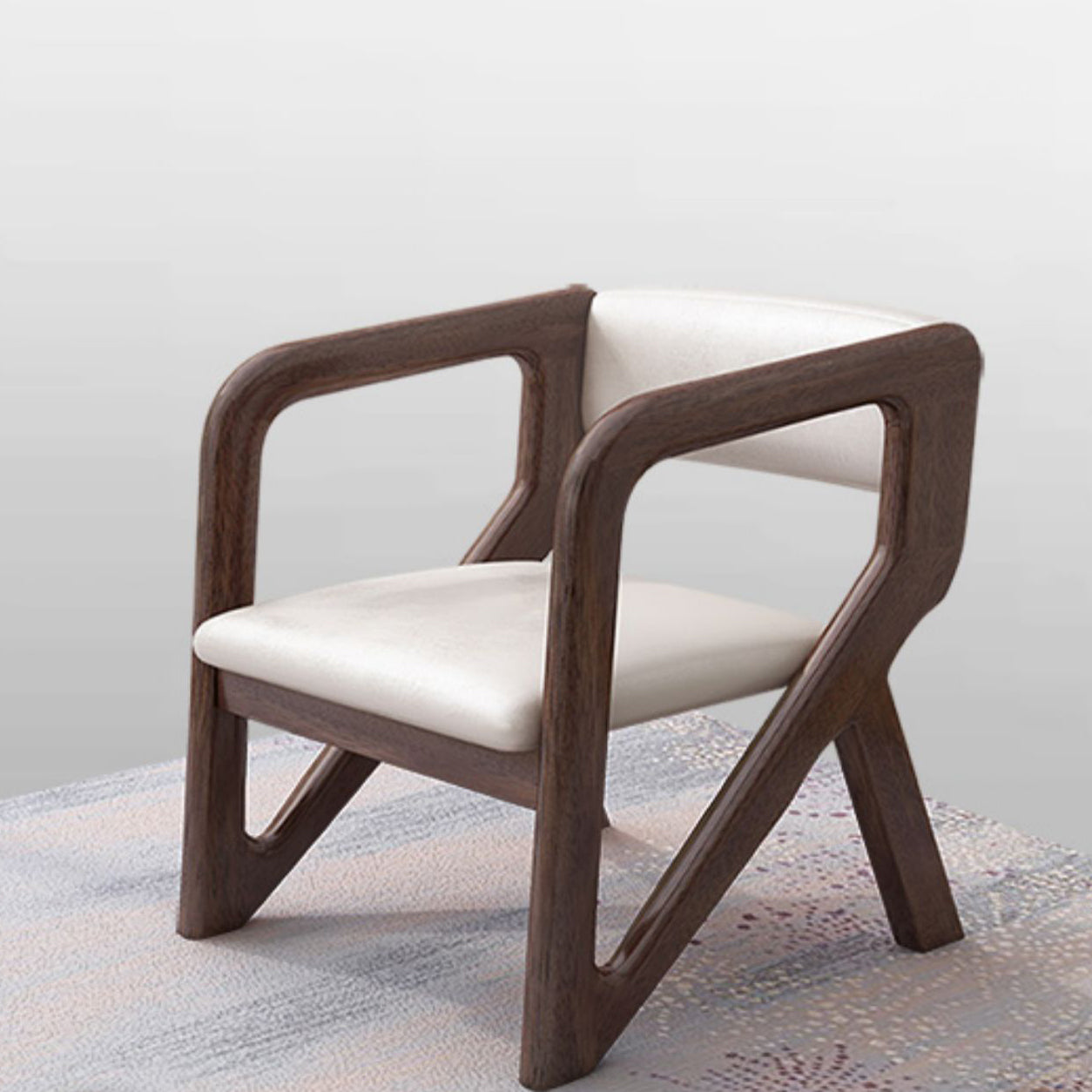 Open Back Arm Chairs Solid Wood Dining Chairs for Dining Room Clearhalo 'Dining Chairs' 'Dining Tables & Seating' 'dining_chair' 'furn' 'furn_dining_chair' 'Furniture' 'Kitchen & Dining Furniture' 7327013