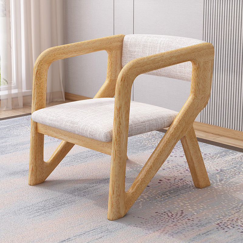 Open Back Arm Chairs Solid Wood Dining Chairs for Dining Room Grey 1 Piece Natural Wood Clearhalo 'Dining Chairs' 'Dining Tables & Seating' 'dining_chair' 'furn' 'furn_dining_chair' 'Furniture' 'Kitchen & Dining Furniture' 7327024