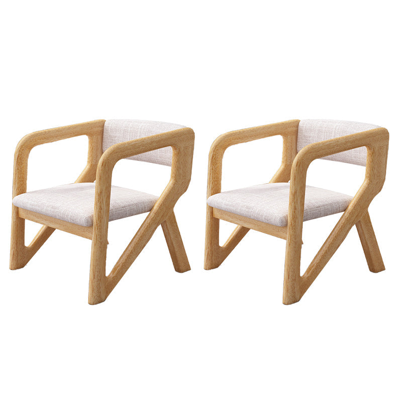 Open Back Arm Chairs Solid Wood Dining Chairs for Dining Room Grey 2 Piece Set Natural Wood Clearhalo 'Dining Chairs' 'Dining Tables & Seating' 'dining_chair' 'furn' 'furn_dining_chair' 'Furniture' 'Kitchen & Dining Furniture' 7327026