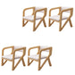 Open Back Arm Chairs Solid Wood Dining Chairs for Dining Room Grey 4 Piece Set Natural Wood Clearhalo 'Dining Chairs' 'Dining Tables & Seating' 'dining_chair' 'furn' 'furn_dining_chair' 'Furniture' 'Kitchen & Dining Furniture' 7327028