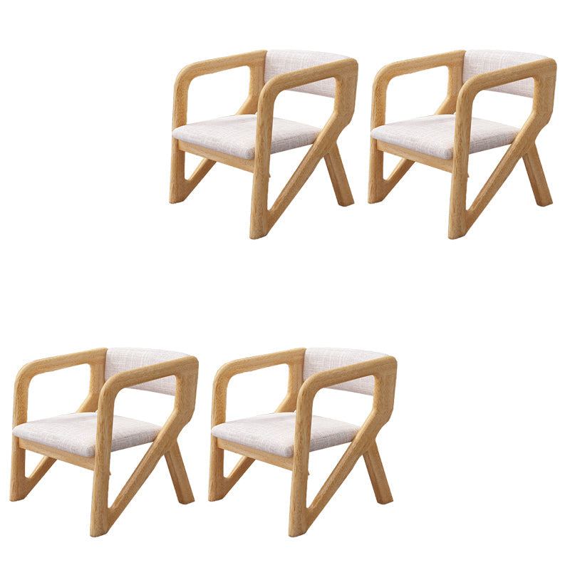 Open Back Arm Chairs Solid Wood Dining Chairs for Dining Room Grey 4 Piece Set Natural Wood Clearhalo 'Dining Chairs' 'Dining Tables & Seating' 'dining_chair' 'furn' 'furn_dining_chair' 'Furniture' 'Kitchen & Dining Furniture' 7327028