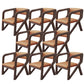 Open Back Arm Chairs Solid Wood Dining Chairs for Dining Room Orange 8 Piece Set Walnut Clearhalo 'Dining Chairs' 'Dining Tables & Seating' 'dining_chair' 'furn' 'furn_dining_chair' 'Furniture' 'Kitchen & Dining Furniture' 7327046