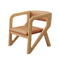 Open Back Arm Chairs Solid Wood Dining Chairs for Dining Room Orange 1 Piece Natural Wood Clearhalo 'Dining Chairs' 'Dining Tables & Seating' 'dining_chair' 'furn' 'furn_dining_chair' 'Furniture' 'Kitchen & Dining Furniture' 7327047