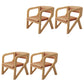 Open Back Arm Chairs Solid Wood Dining Chairs for Dining Room Orange 4 Piece Set Natural Wood Clearhalo 'Dining Chairs' 'Dining Tables & Seating' 'dining_chair' 'furn' 'furn_dining_chair' 'Furniture' 'Kitchen & Dining Furniture' 7327049