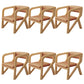 Open Back Arm Chairs Solid Wood Dining Chairs for Dining Room Orange 6 Piece Set Natural Wood Clearhalo 'Dining Chairs' 'Dining Tables & Seating' 'dining_chair' 'furn' 'furn_dining_chair' 'Furniture' 'Kitchen & Dining Furniture' 7327050