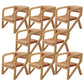 Open Back Arm Chairs Solid Wood Dining Chairs for Dining Room Orange 8 Piece Set Natural Wood Clearhalo 'Dining Chairs' 'Dining Tables & Seating' 'dining_chair' 'furn' 'furn_dining_chair' 'Furniture' 'Kitchen & Dining Furniture' 7327051