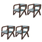 Open Back Arm Chairs Solid Wood Dining Chairs for Dining Room Gray Blue 4 Piece Set Walnut Clearhalo 'Dining Chairs' 'Dining Tables & Seating' 'dining_chair' 'furn' 'furn_dining_chair' 'Furniture' 'Kitchen & Dining Furniture' 7327054