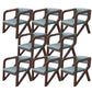 Open Back Arm Chairs Solid Wood Dining Chairs for Dining Room Gray Blue 8 Piece Set Walnut Clearhalo 'Dining Chairs' 'Dining Tables & Seating' 'dining_chair' 'furn' 'furn_dining_chair' 'Furniture' 'Kitchen & Dining Furniture' 7327056