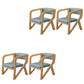 Open Back Arm Chairs Solid Wood Dining Chairs for Dining Room Gray Blue 4 Piece Set Natural Wood Clearhalo 'Dining Chairs' 'Dining Tables & Seating' 'dining_chair' 'furn' 'furn_dining_chair' 'Furniture' 'Kitchen & Dining Furniture' 7327059