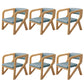 Open Back Arm Chairs Solid Wood Dining Chairs for Dining Room Gray Blue 6 Piece Set Natural Wood Clearhalo 'Dining Chairs' 'Dining Tables & Seating' 'dining_chair' 'furn' 'furn_dining_chair' 'Furniture' 'Kitchen & Dining Furniture' 7327060