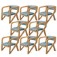 Open Back Arm Chairs Solid Wood Dining Chairs for Dining Room Gray Blue 8 Piece Set Natural Wood Clearhalo 'Dining Chairs' 'Dining Tables & Seating' 'dining_chair' 'furn' 'furn_dining_chair' 'Furniture' 'Kitchen & Dining Furniture' 7327061