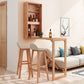 Table de bar rectangulaire en bois massif, table de salle à manger extensible pour la cuisine