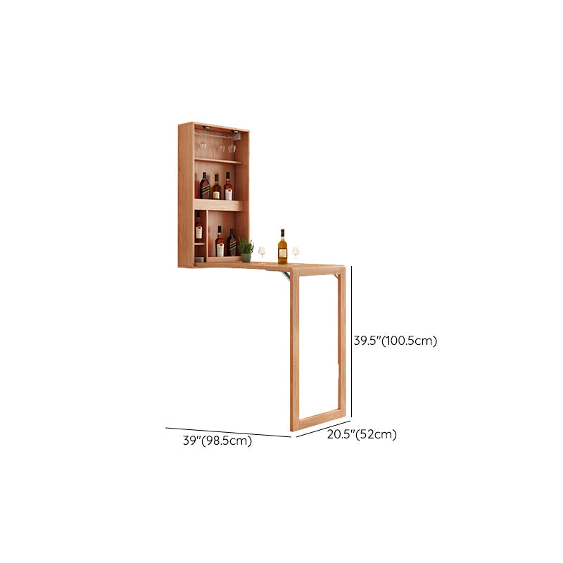 Table de bar rectangulaire en bois massif, table de salle à manger extensible pour la cuisine