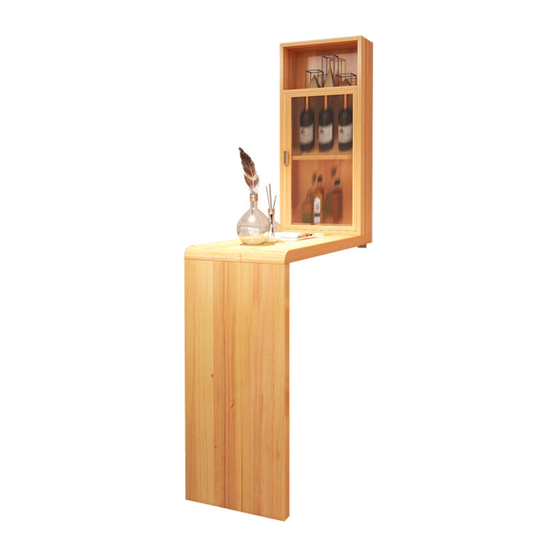 Moderner Bar-Esstisch, rechteckiger Bartisch aus Massivholz in Natur