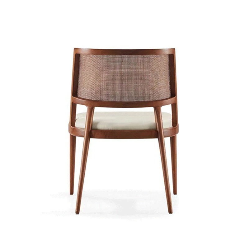Solid Wood Lounge Chair Woven Back Side Chair with Solid Color Legs Clearhalo 'Accent Chairs' 'accent_chairs' 'Chairs & Seating' 'furn' 'furn_accent_chairs' 'Furniture' 'Living Room Furniture' 7327546