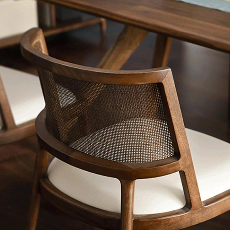 Solid Wood Lounge Chair Woven Back Side Chair with Solid Color Legs Clearhalo 'Accent Chairs' 'accent_chairs' 'Chairs & Seating' 'furn' 'furn_accent_chairs' 'Furniture' 'Living Room Furniture' 7327550