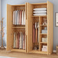 Wooden Frame Wardrobe Freestanding Wardrobe Armoire with Shelves and Clothes Rail Clearhalo 'Armoires & Wardrobes' 'armoires_wardrobes' 'Bedroom Furniture' 'furn' 'furn_armoires_wardrobes' 'Furniture' 7327778