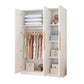Wooden Frame Wardrobe Freestanding Wardrobe Armoire with Shelves and Clothes Rail White Clearhalo 'Armoires & Wardrobes' 'armoires_wardrobes' 'Bedroom Furniture' 'furn' 'furn_armoires_wardrobes' 'Furniture' 7327779