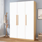 Wooden Frame Wardrobe Freestanding Wardrobe Armoire with Shelves and Clothes Rail Clearhalo 'Armoires & Wardrobes' 'armoires_wardrobes' 'Bedroom Furniture' 'furn' 'furn_armoires_wardrobes' 'Furniture' 7327780
