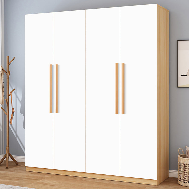 Wooden Frame Wardrobe Freestanding Wardrobe Armoire with Shelves and Clothes Rail Clearhalo 'Armoires & Wardrobes' 'armoires_wardrobes' 'Bedroom Furniture' 'furn' 'furn_armoires_wardrobes' 'Furniture' 7327782