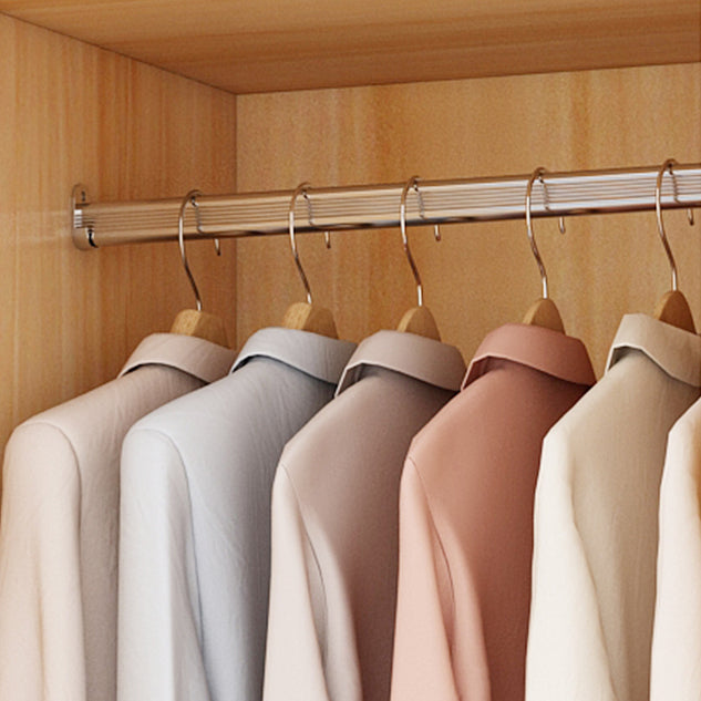 Wooden Frame Wardrobe Freestanding Wardrobe Armoire with Shelves and Clothes Rail Clearhalo 'Armoires & Wardrobes' 'armoires_wardrobes' 'Bedroom Furniture' 'furn' 'furn_armoires_wardrobes' 'Furniture' 7327791