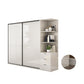 Modern Artificial Wood Wardrobe Armoire Freestanding Wardrobe in White