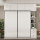 Modern Artificial Wood Wardrobe Armoire Freestanding Wardrobe in White