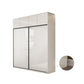 Modern Artificial Wood Wardrobe Armoire Freestanding Wardrobe in White