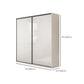 Modern Artificial Wood Wardrobe Armoire Freestanding Wardrobe in White