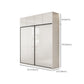 Modern Artificial Wood Wardrobe Armoire Freestanding Wardrobe in White