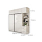Modern Artificial Wood Wardrobe Armoire Freestanding Wardrobe in White