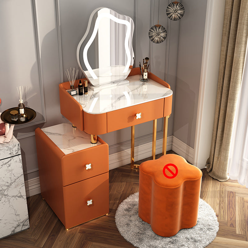 Luxious 3 Drawers Make-up Vanity Stone Makeup Vanity Desk Table