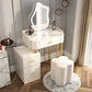 Luxious 3 Drawers Make-up Vanity Stone Makeup Vanity Desk Table