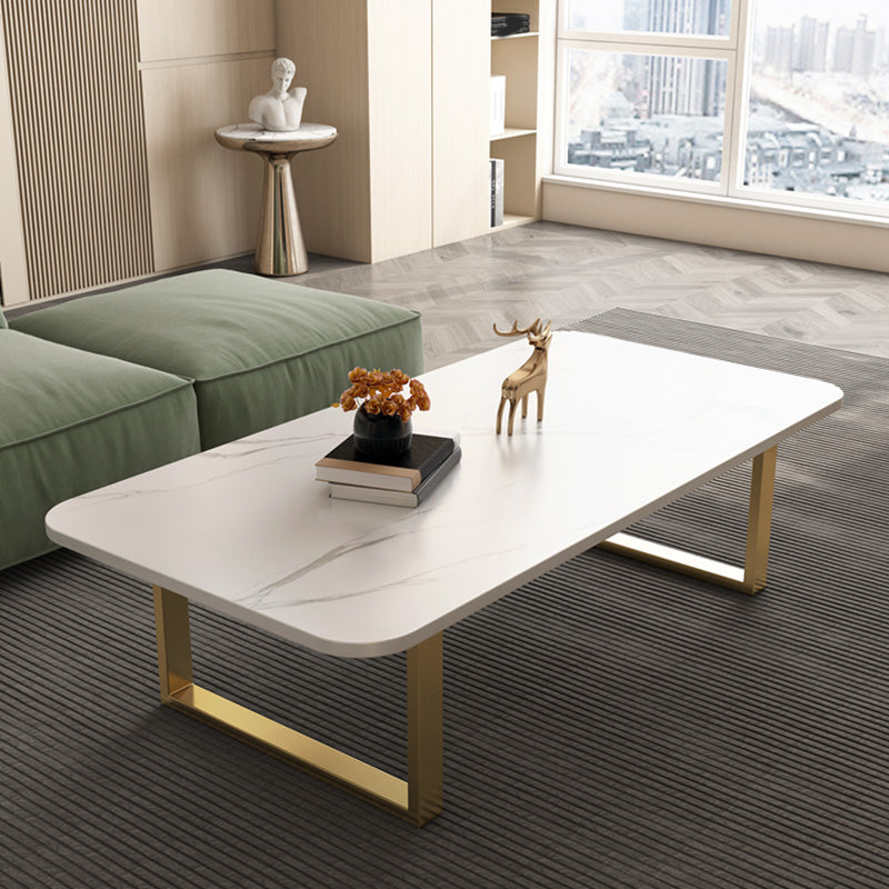 Slate Rectangular Coffee Table Trestle Coffee Cocktail Table Clearhalo 'Coffee & Accent Tables' 'Coffee Tables' 'coffee_tables' 'furn' 'furn_coffee_tables' 'Furniture' 'Living Room Furniture' 7328336