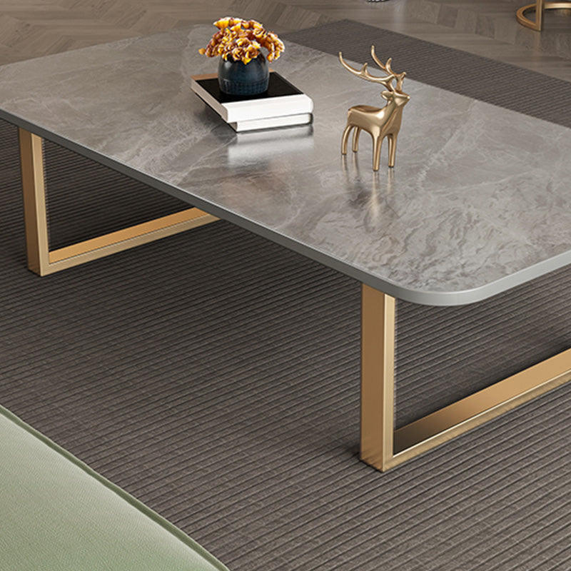 Slate Rectangular Coffee Table Trestle Coffee Cocktail Table Clearhalo 'Coffee & Accent Tables' 'Coffee Tables' 'coffee_tables' 'furn' 'furn_coffee_tables' 'Furniture' 'Living Room Furniture' 7328344