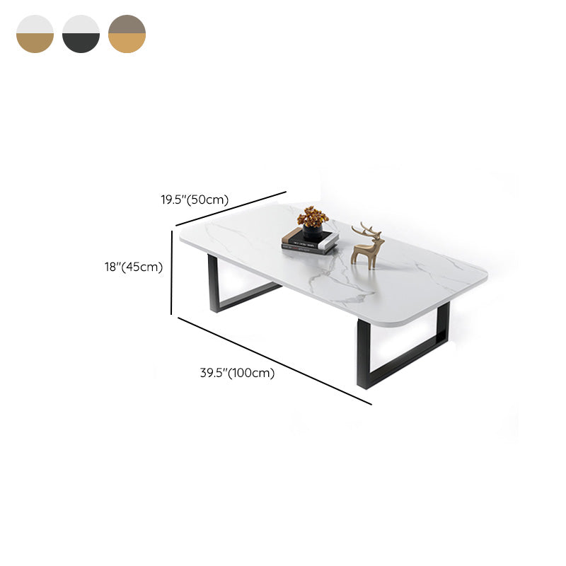 Slate Rectangular Coffee Table Trestle Coffee Cocktail Table Clearhalo 'Coffee & Accent Tables' 'Coffee Tables' 'coffee_tables' 'furn' 'furn_coffee_tables' 'Furniture' 'Living Room Furniture' 7328346