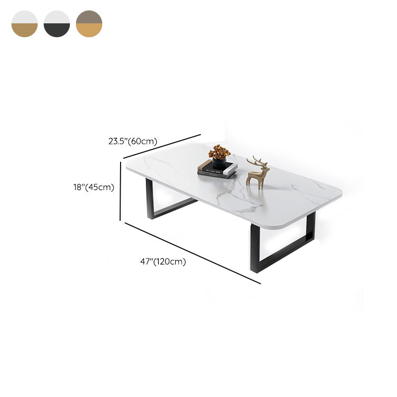Slate Rectangular Coffee Table Trestle Coffee Cocktail Table Clearhalo 'Coffee & Accent Tables' 'Coffee Tables' 'coffee_tables' 'furn' 'furn_coffee_tables' 'Furniture' 'Living Room Furniture' 7328347