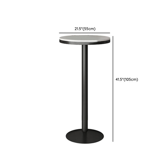 Modern Round Bar Table Set 1/3 Pcs Iron Frame Bar Table and Stools