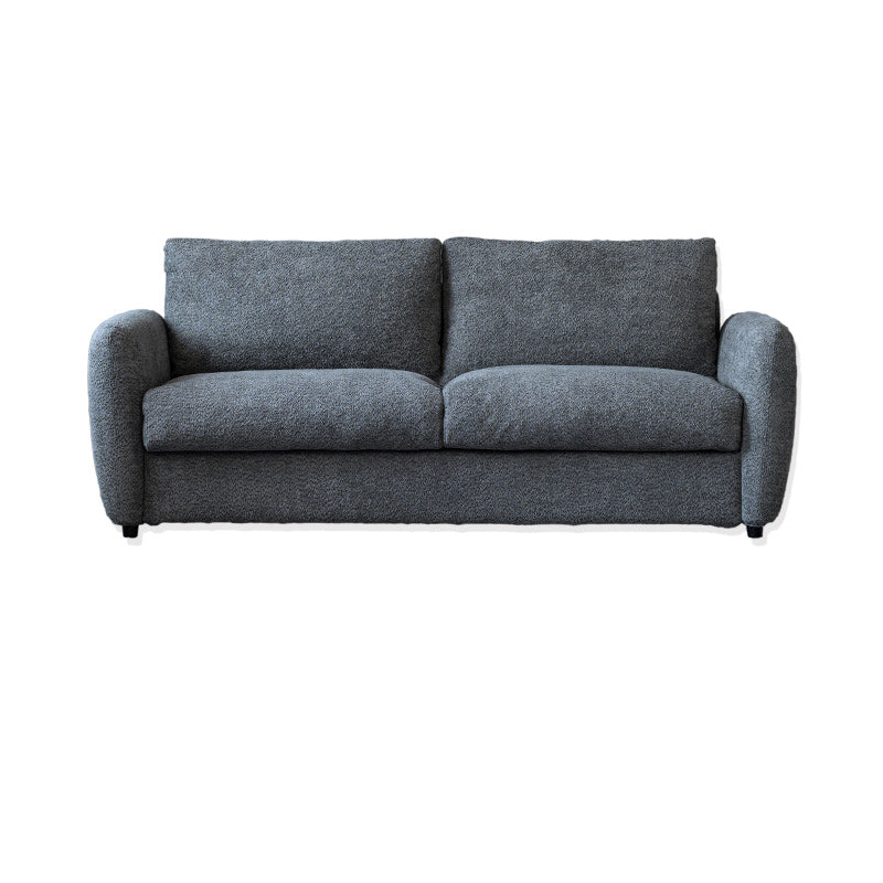 38" Wide Scandinavian Sofa Futon Foldable Upholstered Sleeper Sofa 76"L x 38"W x 33"H Gray Clearhalo 'furn' 'furn_futons' 'Furniture' 'Futons & Daybeds' 'Futons' 'Living Room Furniture' 7328545