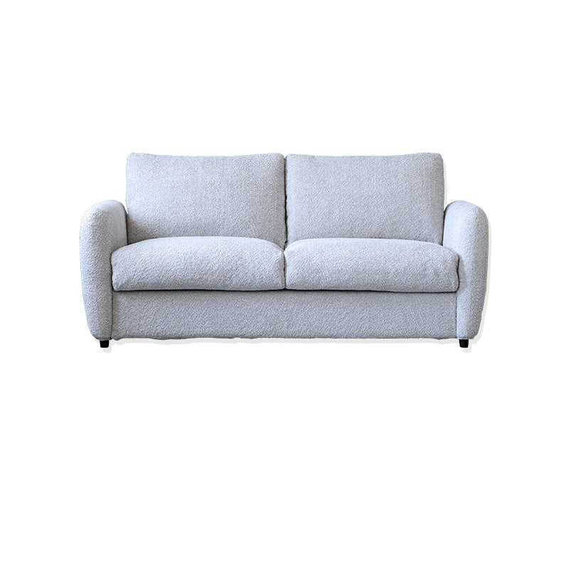 38" Wide Scandinavian Sofa Futon Foldable Upholstered Sleeper Sofa 64"L x 38"W x 33"H Light Grey Clearhalo 'furn' 'furn_futons' 'Furniture' 'Futons & Daybeds' 'Futons' 'Living Room Furniture' 7328562