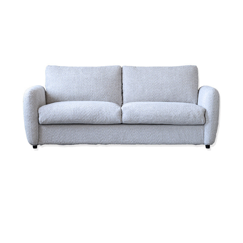 38" Wide Scandinavian Sofa Futon Foldable Upholstered Sleeper Sofa 76"L x 38"W x 33"H Light Grey Clearhalo 'furn' 'furn_futons' 'Furniture' 'Futons & Daybeds' 'Futons' 'Living Room Furniture' 7328563