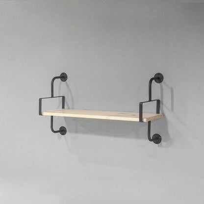 Contemporary Floating Bookshelf Wooden Natural Bookcase with Shelves