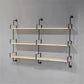 Contemporary Floating Bookshelf Wooden Natural Bookcase with Shelves