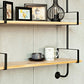 Contemporary Floating Bookshelf Wooden Natural Bookcase with Shelves