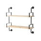 Contemporary Floating Bookshelf Wooden Natural Bookcase with Shelves