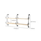 Contemporary Floating Bookshelf Wooden Natural Bookcase with Shelves
